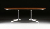A HERMAN MILLER WALNUT TOPPED