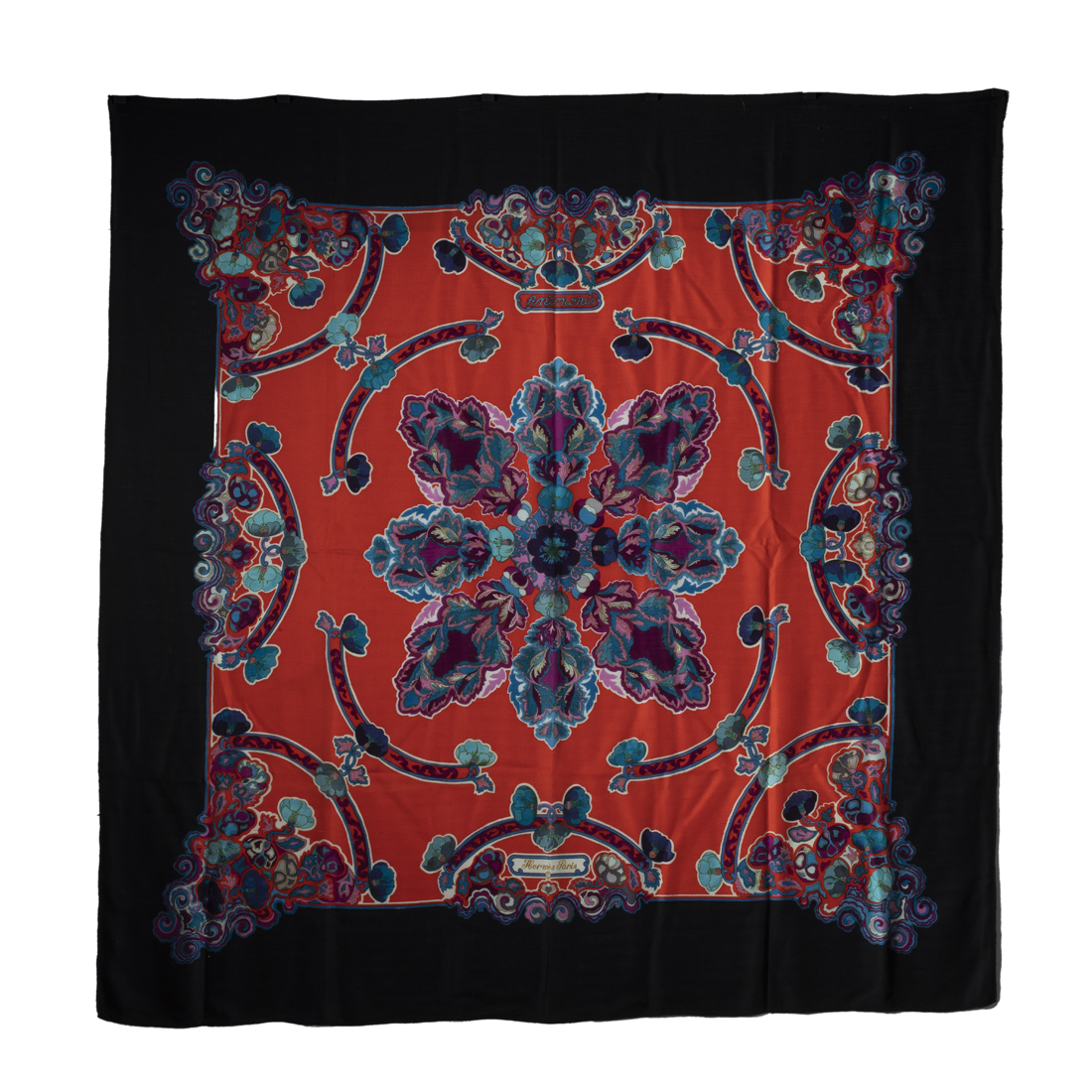A HERMES ANEMONES CASHMERE AND SILK