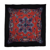 A HERMES ANEMONES CASHMERE AND