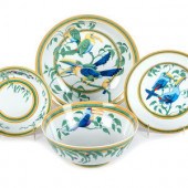 A Hermes "Toucans" Porcelain D