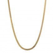 A HERRINGBONE CHAIN IN 14K YEL