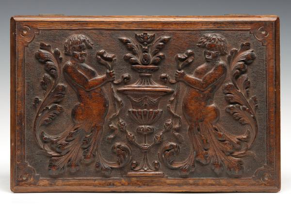 A HIGHLY CARVED LATE 19TH CENT