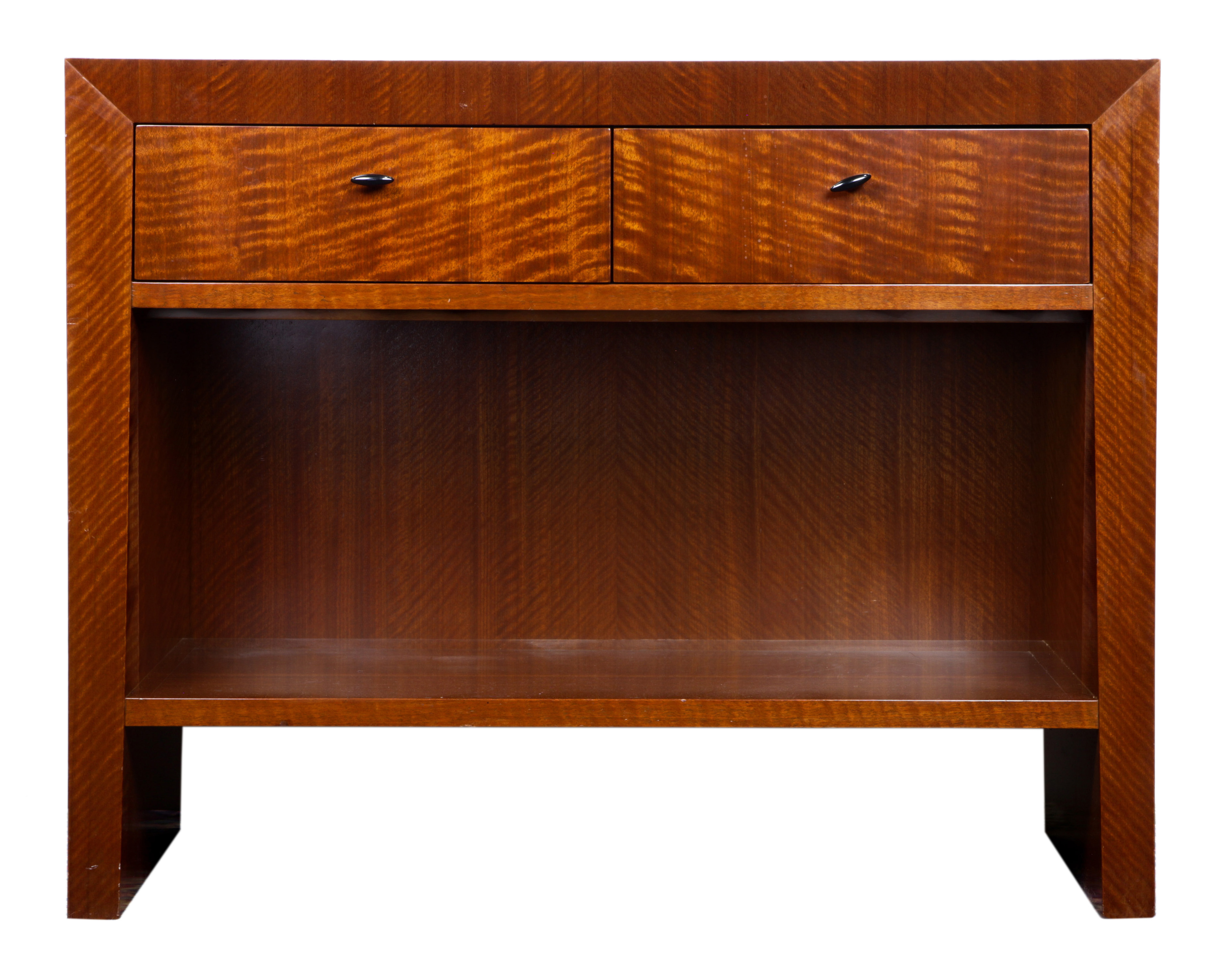 A HIGHLY FIGURED TWO DRAWER
