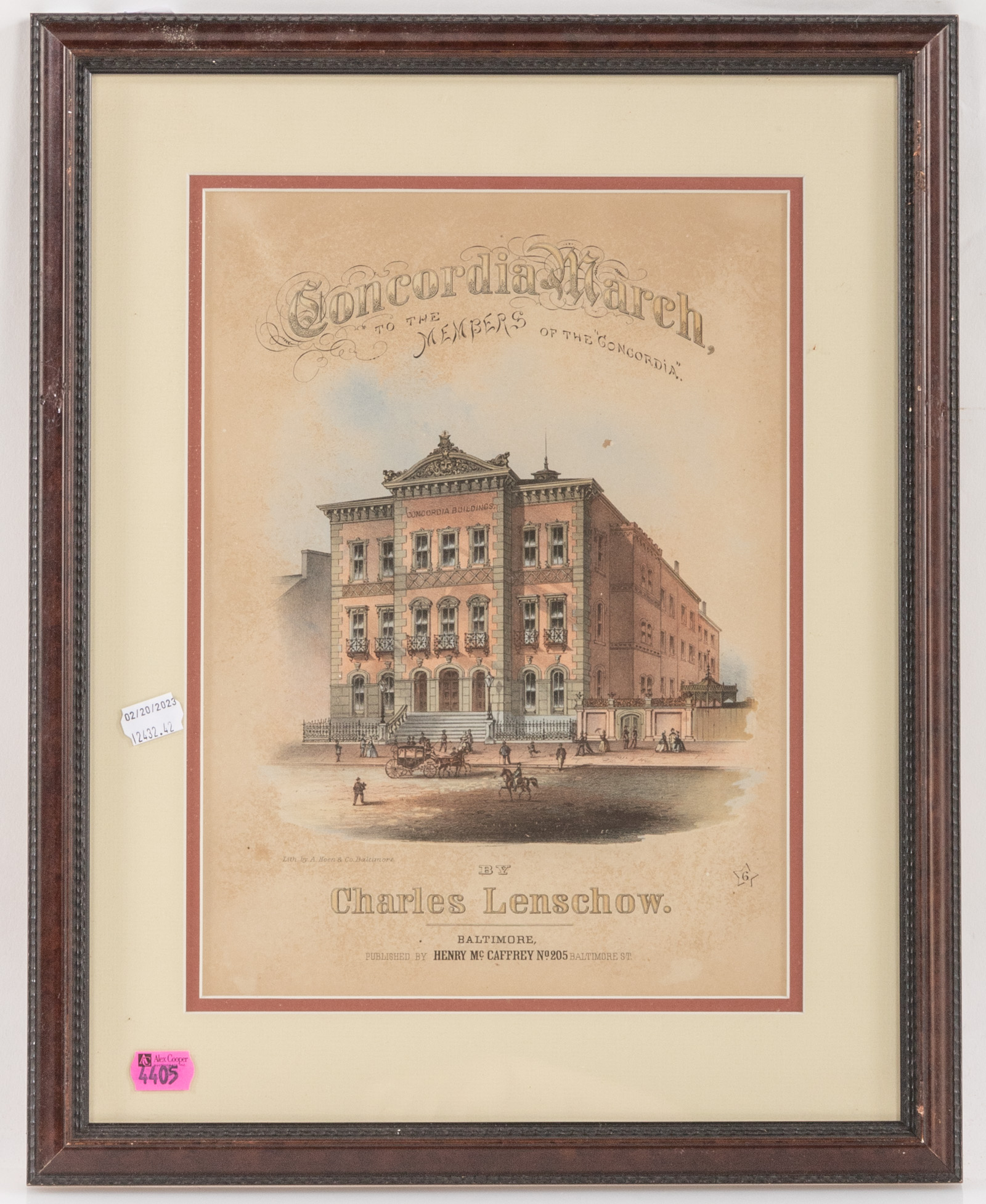 A. HOEN & CO. "CONCORDIA MARCH,"