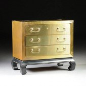 A HOLLWOOD REGENCY STYLE BRASS