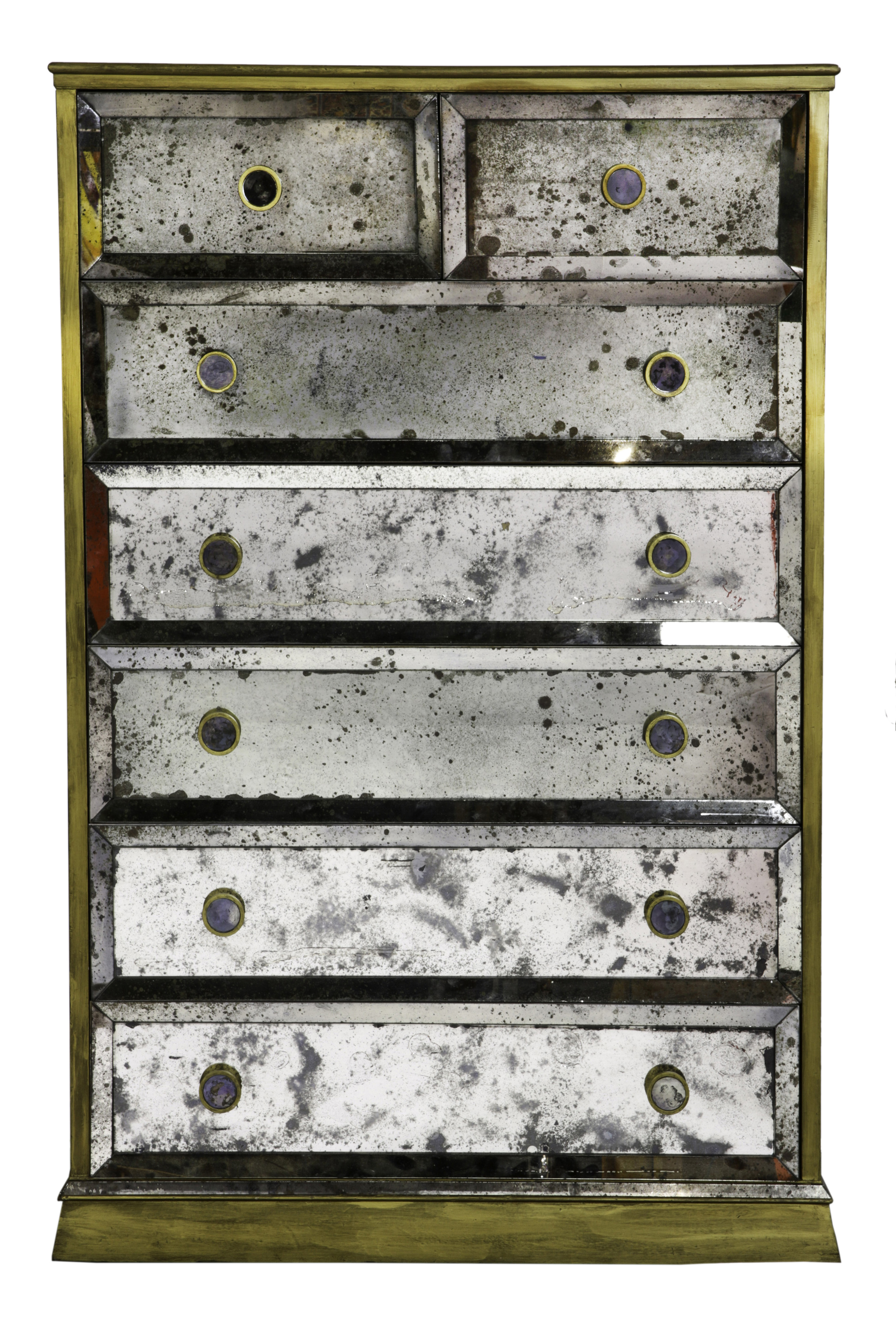 A HOLLYWOOD REGENCY MIRRORED TALL
