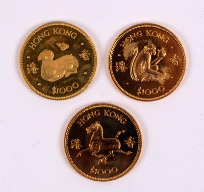 A Hong Kong $1000 gold coin for the