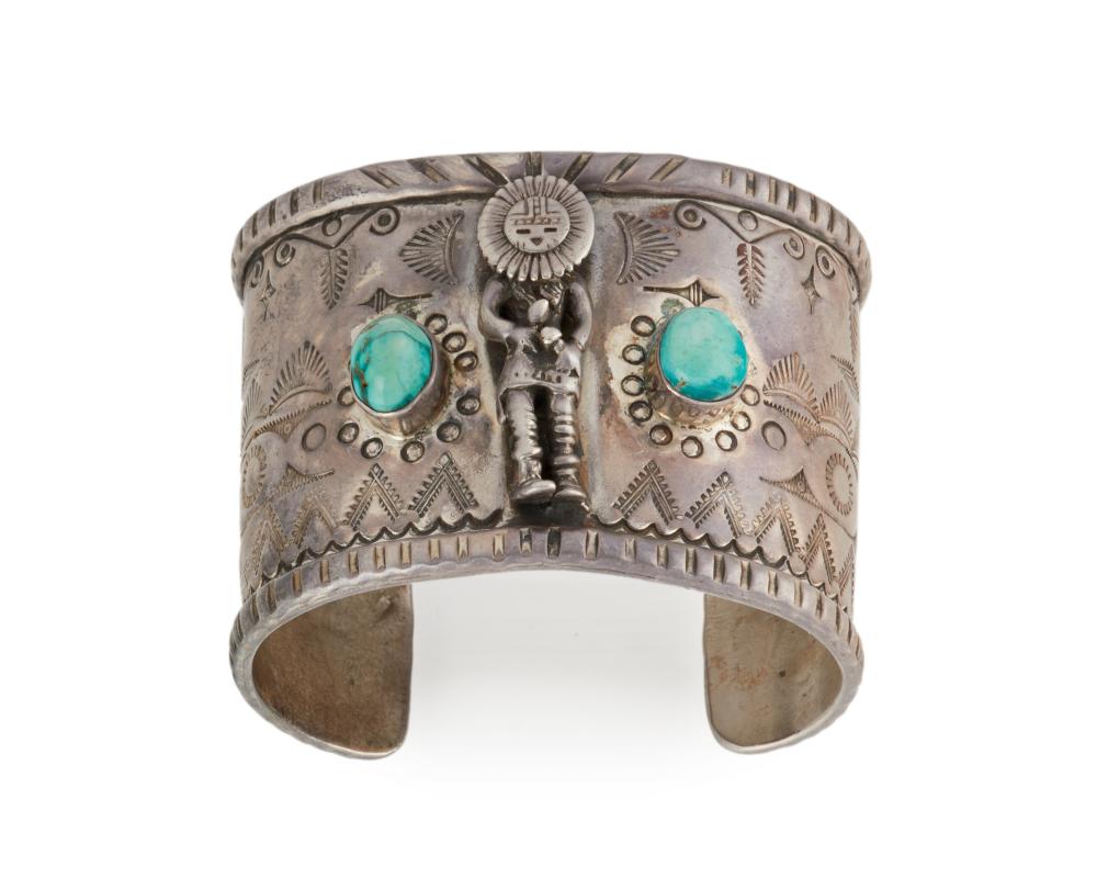 A HOPI SILVER CUFFA Hopi silver