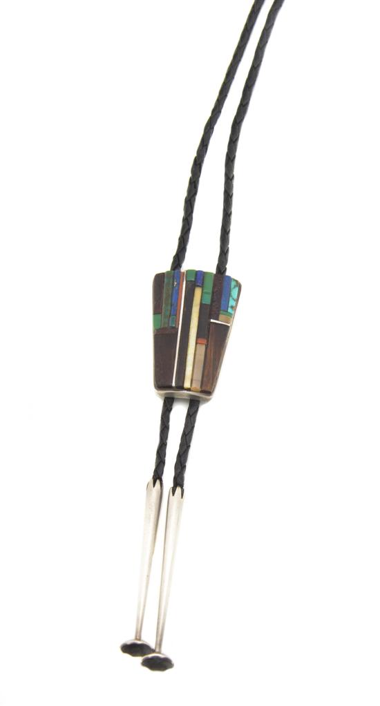 A Hopi Sterling Silver Bolo Tie