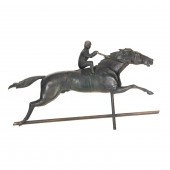 A HORSE AND JOCKEY WEATHER VAN