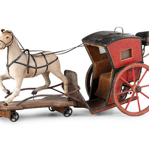 A Horse Drawn Carriage Pull Toy