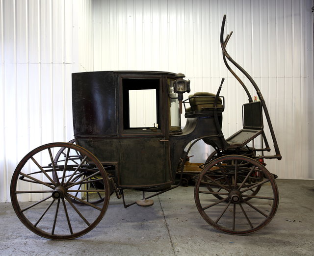 A horse drawn carriage with
