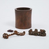 A Huali Brush Pot, Together Wi