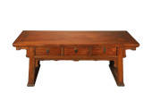 A HUALI WOOD DESK.<br>A HUALI