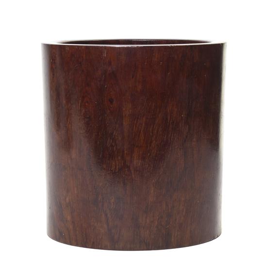 A Huanghuali Brushpot the heavily