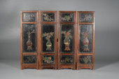 A HUANGHUALI LACQUERED 'ANTIQU