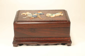 A HUANGHUALI WITH HARDSTONE 'F
