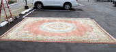 A HUGE ROOM SIZE AUBUSSON WOOL