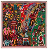A HUICHOL YARN PAINTINGA Huich