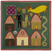 A HUICHOL YARN PAINTINGA Huich