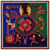 A HUICHOL YARN PAINTINGA Huich