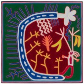 A HUICHOL YARN PAINTINGA Huich