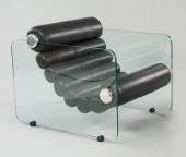 A "Hyaline" Black Leather Loun