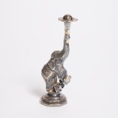A Indian Silvered Metal Elepha