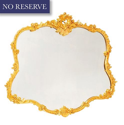 A ITALIAN RELIEF CARVED GILTWOOD