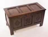A Jacobean chest with hinged p