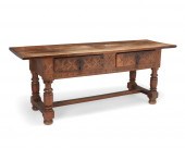 A JACOBEAN ENGLISH OAK CREDENZ