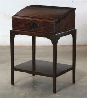 A JACOBEAN OAK WRITING BOXA Ja