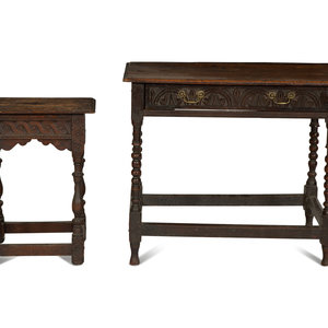 A Jacobean Style Carved Oak Writing