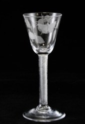 A Jacobite airtwist stem wine