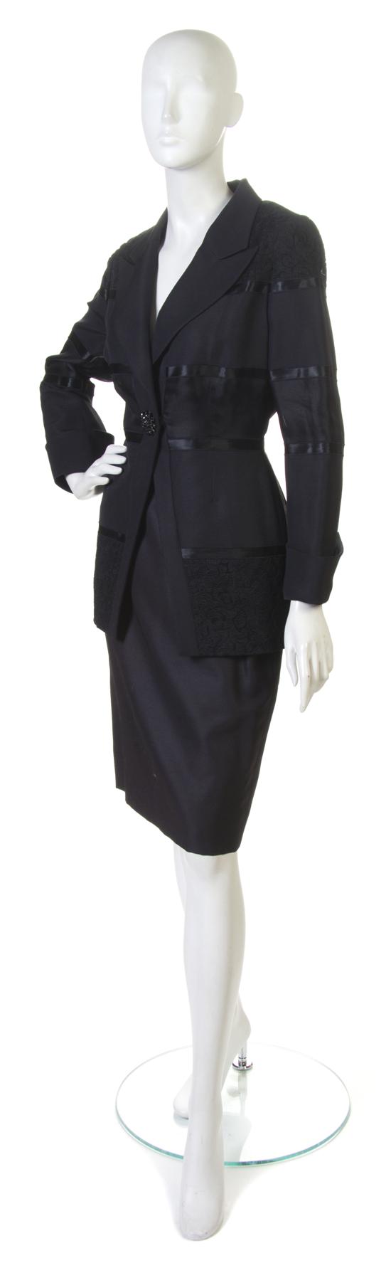 A Jacques Fath Black Two Piece