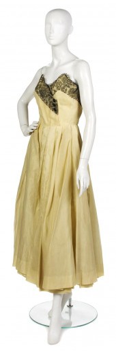 A Jacques Fath Yellow Organza