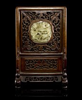 *A Jade and Hardstone Tablescr