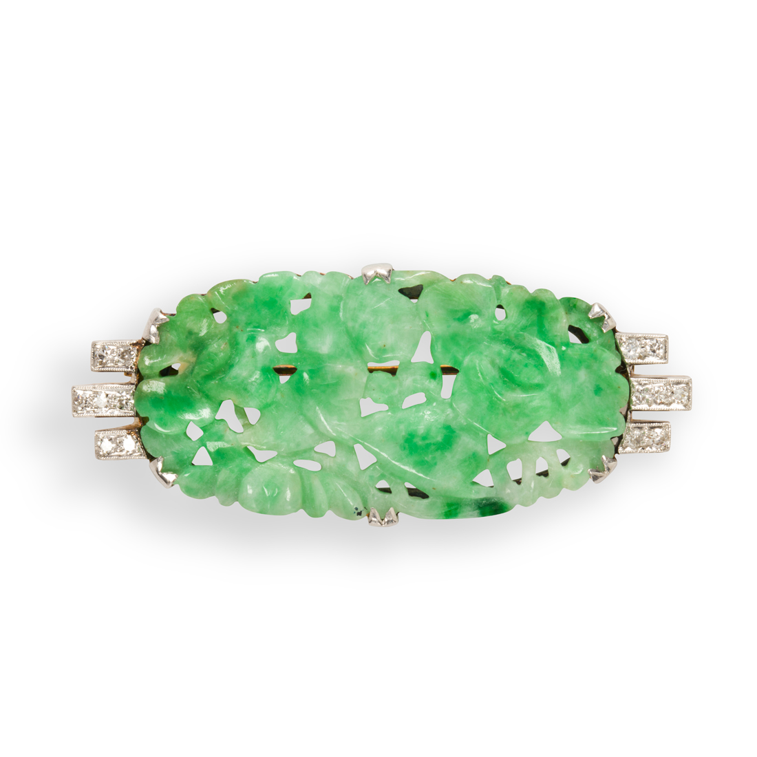 A JADE AND PLATINUM-TOPPED FOURTEEN