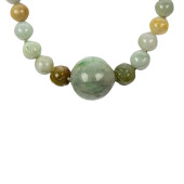 A JADE BEAD NECKLACE<br>A jade