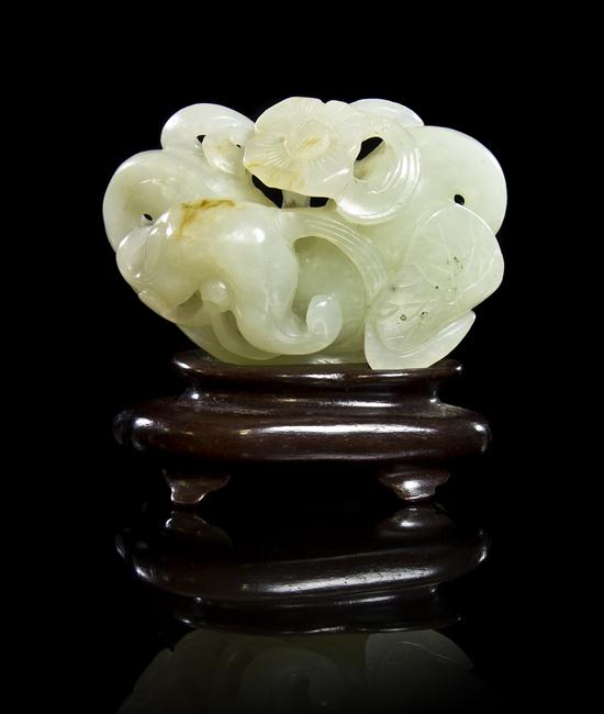 A Jade Toggle of Mustache Fruit and