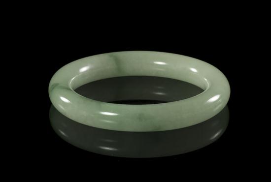 A Jadeite Bangle of light green hue