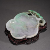 A JADEITE BRUSH WASHER<br>A JA