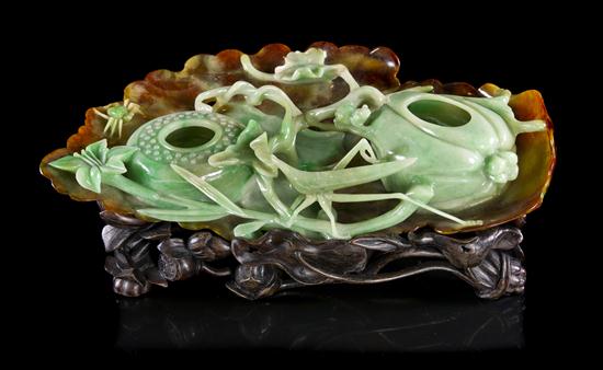 A Jadeite Water Coupe of green