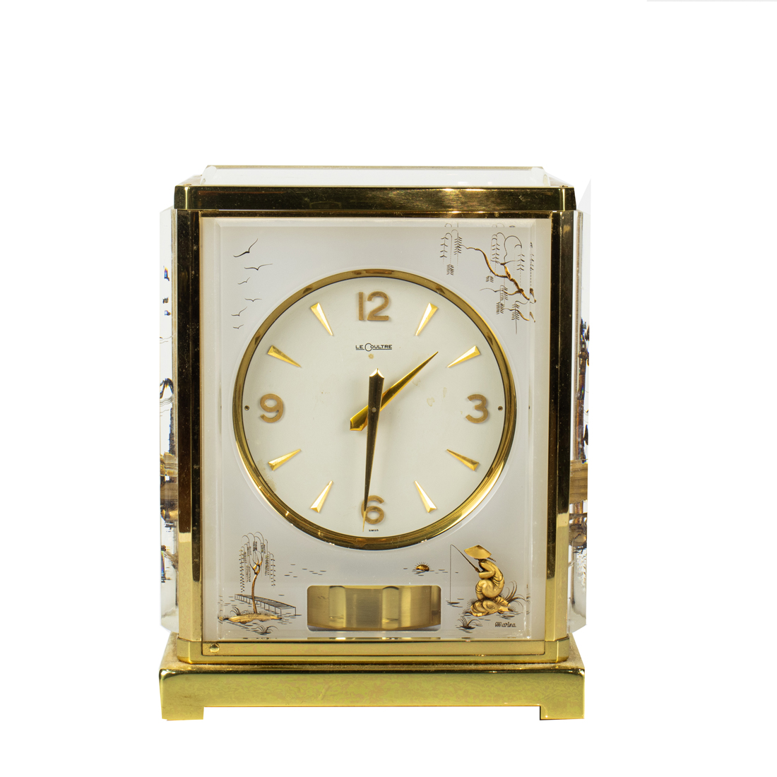 A JAEGER LE COULTRE  GILT BRASS AND