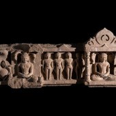A Jain Carved Stone Relief Pan