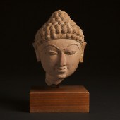 A Jain Sandstone Head of a Jin