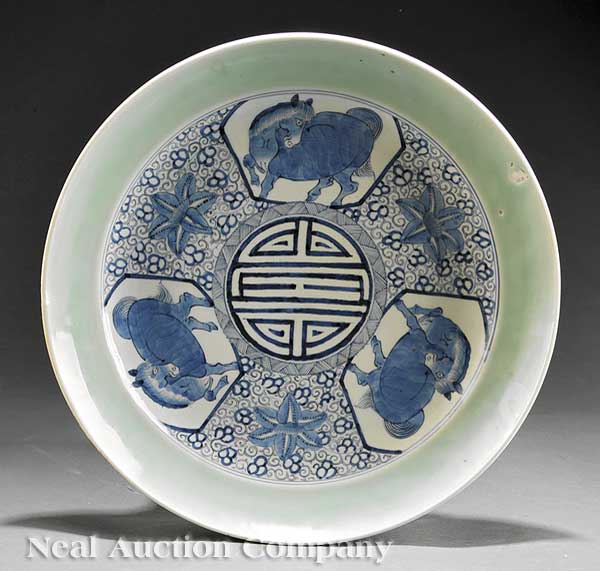 A Japanese Arita Porcelain Blue and