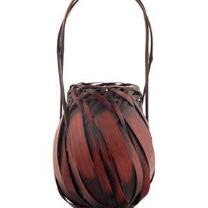 A Japanese Bamboo Ikebana Basket