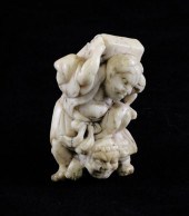 A Japanese bone netsuke of Sho