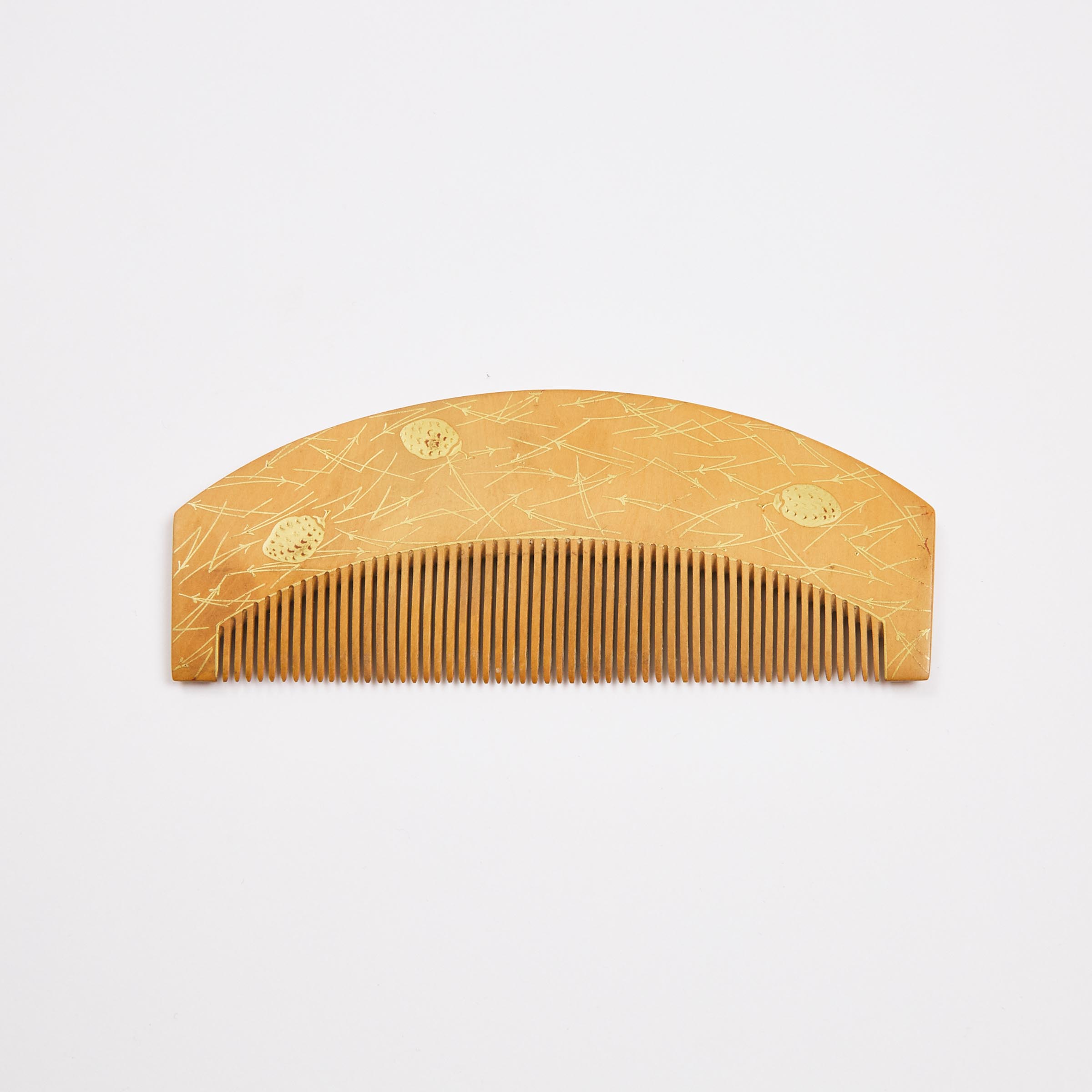 A Japanese Boxwood Comb (Kushi)